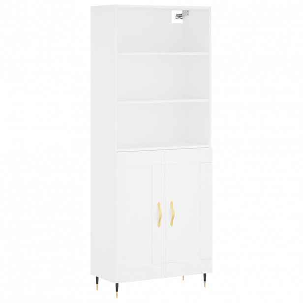 vidaXL Skříň highboard bílá 69,5 x 34 x 180 cm kompozitní dřevo