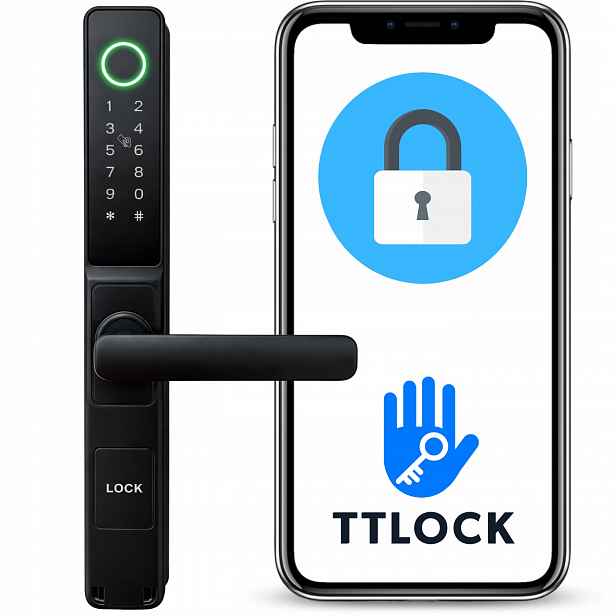 Elektronický Zámek Dveřní Klika Na Kód Šifra Otisk Prstu Ttlock Rfid