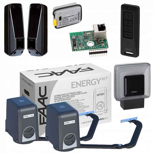 Faac Energy+ Xwbl- WiFi Lan+ Lampa Xled pohon dvoukřídlé brány automat
