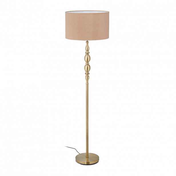 Relaxdays LAMPADÉR Béžový zlatý s textilním stínidlem E27 60 W