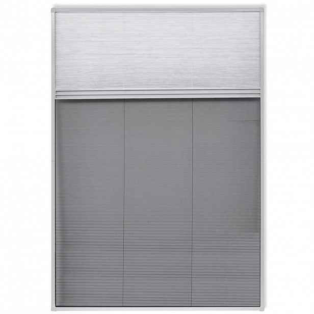 vidaXL Plisovaná okenní síť proti hmyzu 160 x 80 cm se zastíněním