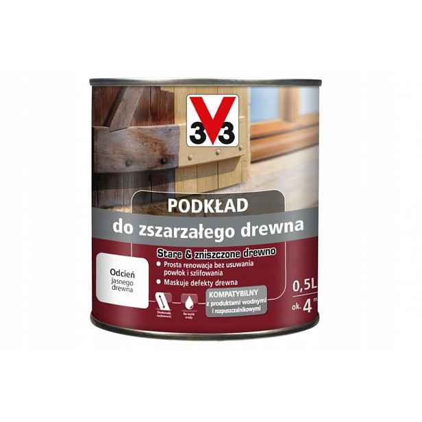 3V3 Podklad na staré surové dřevo Eko vodní akryl 500 ml