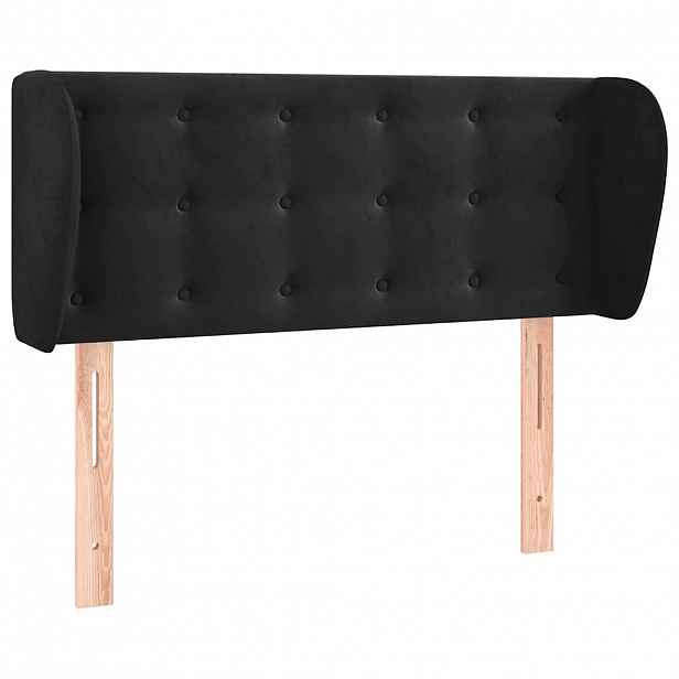 vidaXL Čelo postele typu ušák černé 83x23x78/88 cm samet