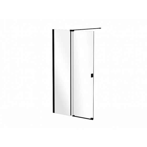 BESCO Walk-in sprchová zástěna posuvná VAYO BLACK 110 cm; černá