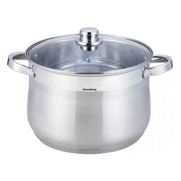 Hrnec Ø24 cm s indukčním víkem na plyn, objem 8,6 l Klausberg