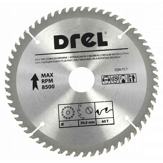 Kotouč na dřevo Drel CON-TCT-3506 350x30 mm 60T