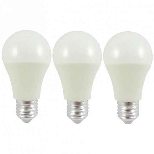 LED Žárovky 10W E27 A60 2700K sada 3 kusy