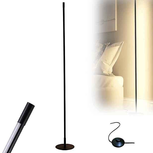 Stojací Led lampa 147 cm 3000K 1100LM černá pro čtení
