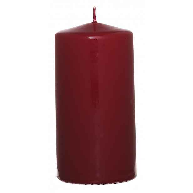 Válcová svíčka bordó, 12 cm