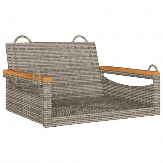 vidaXL Houpací lavice šedá 63 x 62 x 40 cm polyratan