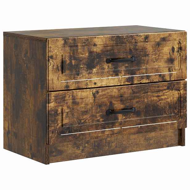 vidaXL Noční skříňka Kouřový dub 62 x 34,5 x 44,5 cm Kompozitní dřevo