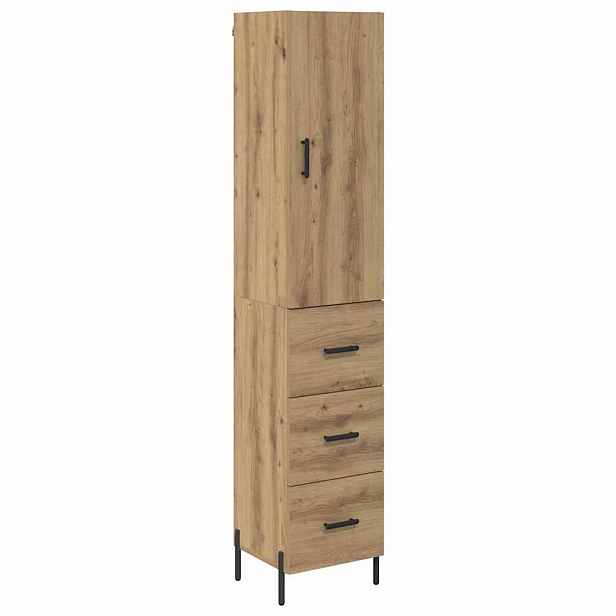 vidaXL Vysoký bufet Artisanový dub 34,5 x 34 x 180 cm Kompozitní dřevo