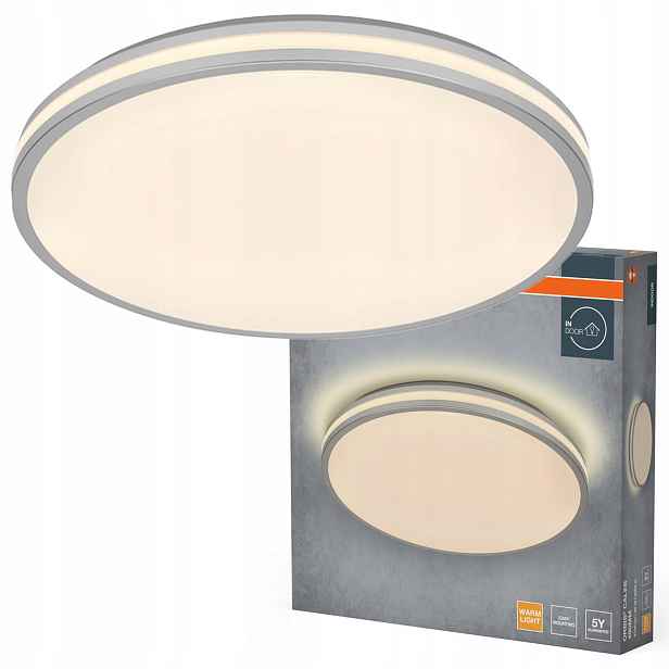 Stropní Svítidlo Led nástěnné svítidlo 36W 2000lm 3000K Teplá stříbrná Orbis Osram