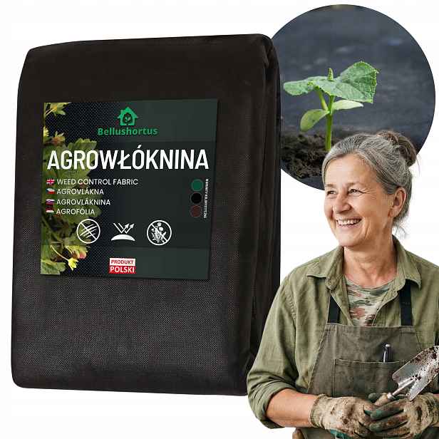 Agrotextilie Černá Uv protiplevelová mulčovací podložka 1,1 m x 30 m Hrubá 150 g