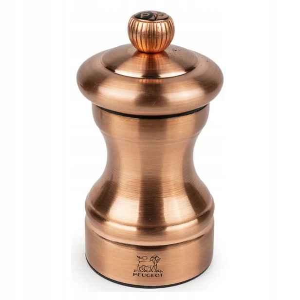 Kovový ruční mlýnek na sůl Bistro měděný Peugeot 10 cm