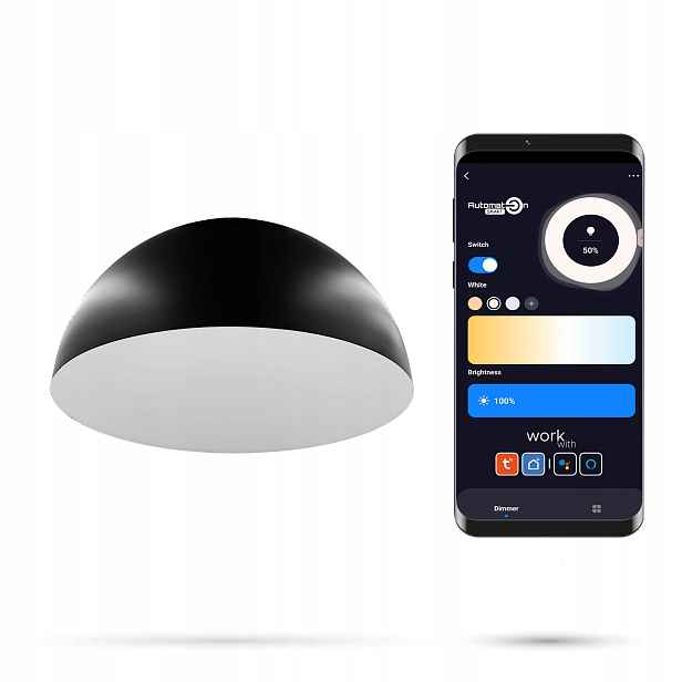 Lampa Zigbee Tuya půlkruhová 18W K300 pro lišty FiberFLEX 48VDC 3000-6000K