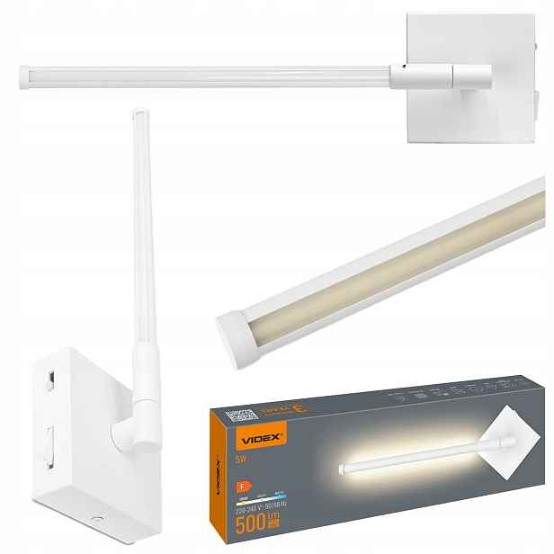 Led Nástěnná Lampa Videx WL041 5W 3000K-4000K-6000K 230V Bílá