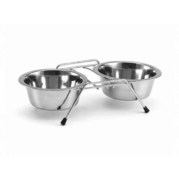 Nerezová miska pro psy/kočky DUO PETZ Ø 13 cm