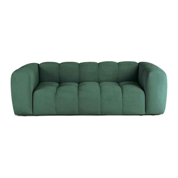 Zelená sametová pohovka 225 cm Cube – Bonami Selection