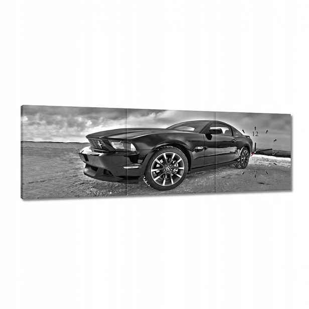 Hodiny 120x40 Ford Mustang na sněhu Auto Klasika vyrobeno v Usa