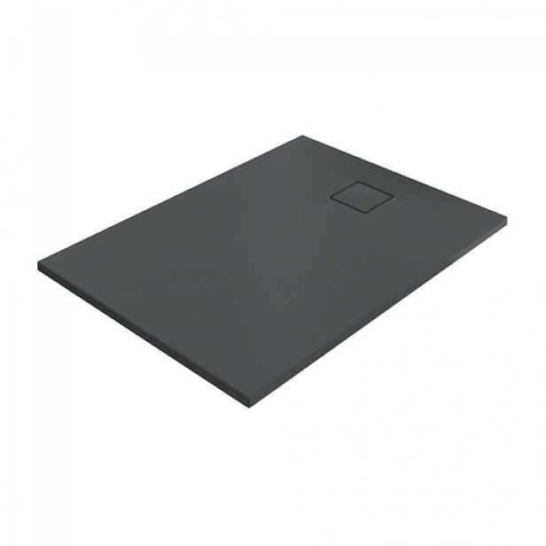 Sprchová vanička obdélníková Huppe EasyFlat 100x80 cm litý mramor antracitová matná EF0203.128