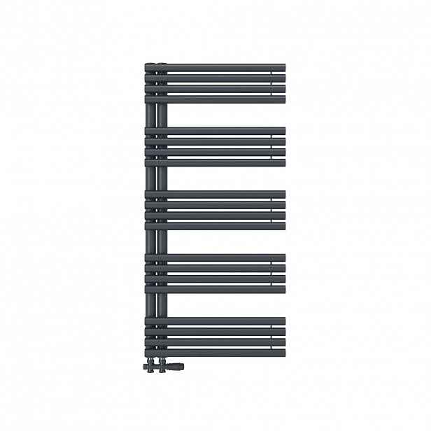 EMKE RADIÁTOR NA RUČNÍKY, teplovodní, antracit, 126,5/60/7,8 cm