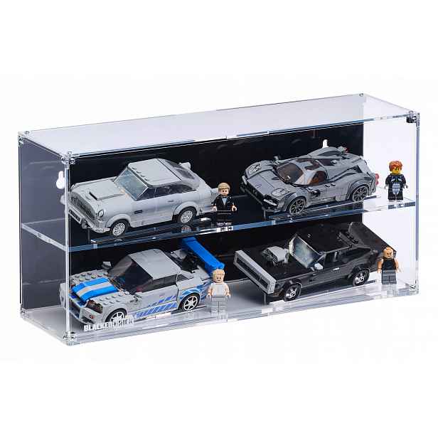 Závěsná vitrína Blacked Brick pro 4x Lego Speed Champions (2x2) např. F1