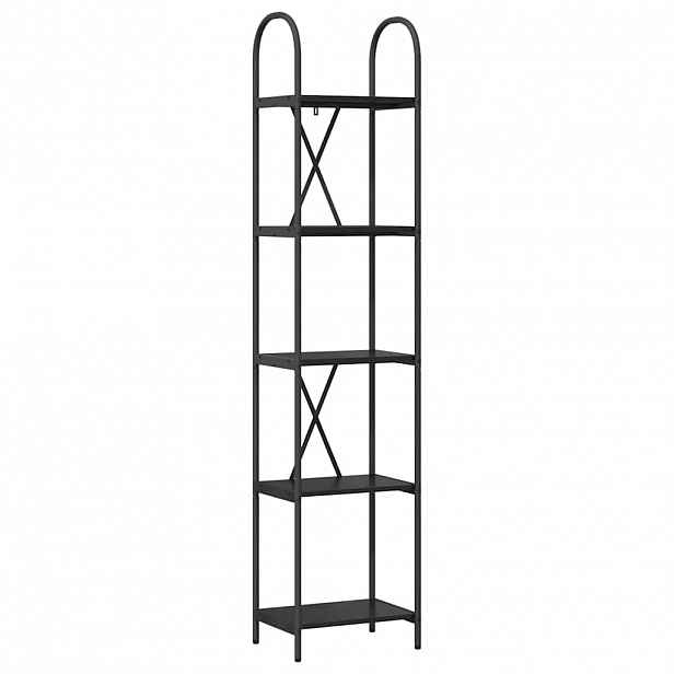 vidaXL Knihovna 5 úrovní 40 x 30 x 183 cm Kompozitní dřevo Černý dub