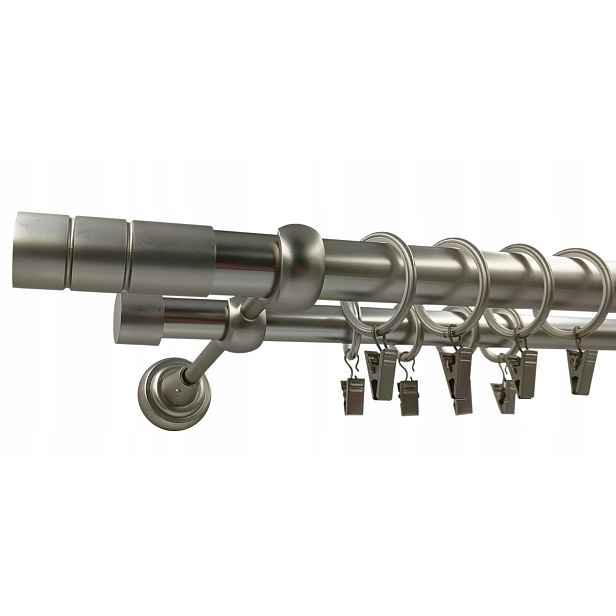 Dvojitá Garnýž 25+19 mm Satén 300 Cylinder