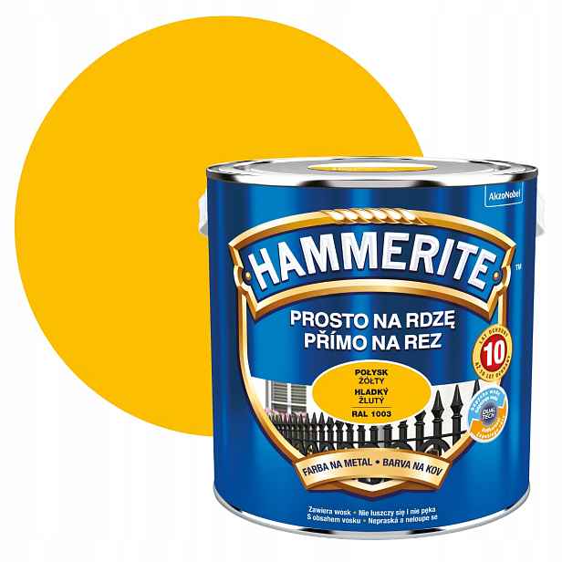 Hammerite Barva Na Kov Na Rez 2,5L Žlutá Lesklá
