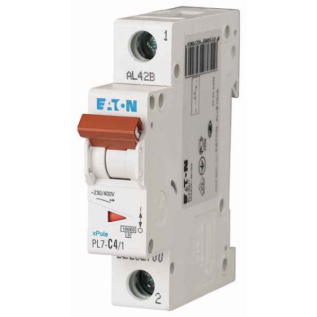Jistič Eaton PL7-C4/1 10 kA C 4 A