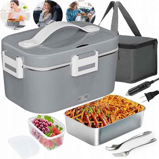 Obědový Box Elektrický Ohřívač Jídla Nádoba 220V/12V/24V 1800 ML