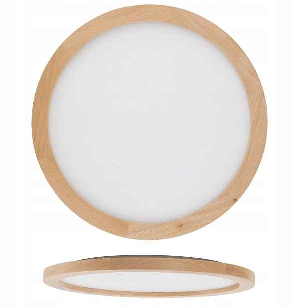 Stropní Svítidlo Stropní Led 36W dřevěný rámeček bukový 52,5 cm minimalistická lampa
