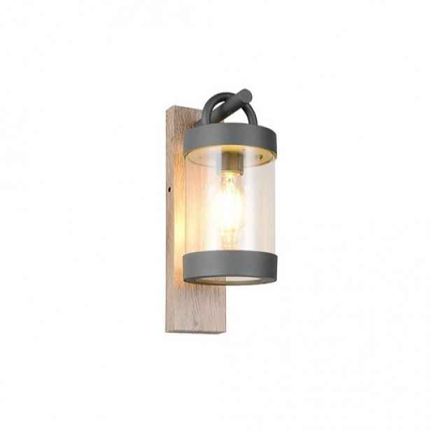 Trio SAMBESI nástěnná lampa dřevodekor hliník 204160135 TR204160135