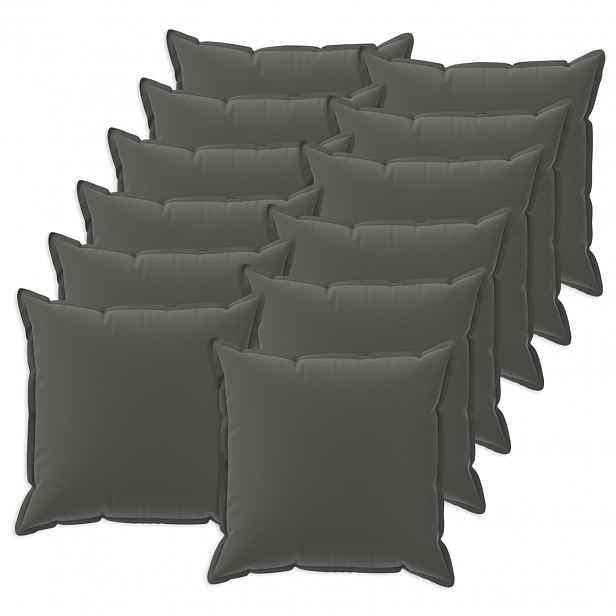 vidaXL Povlak na polštář 12 ks HOUTEN Antracitová 45 x 45 cm Polyester