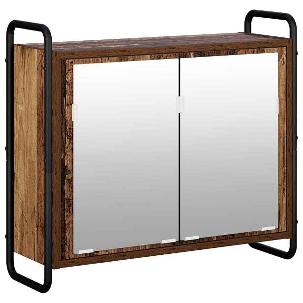 vidaXL Závěsná koupelnová skříňka Staré dřevo 64 x 20 x 56,5 cm
