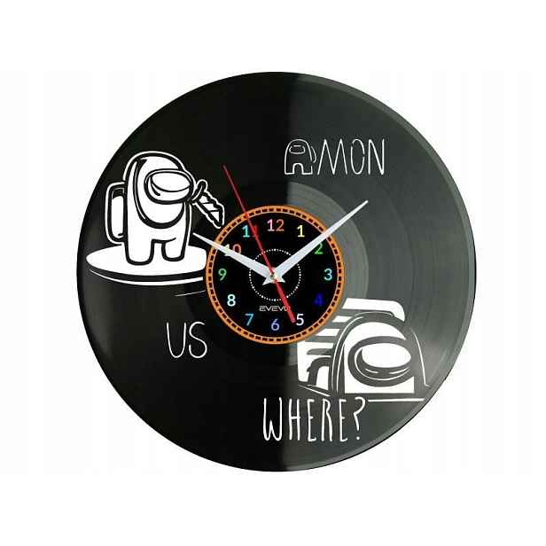 Among Nástěnné hodiny Vinylová deska Moderní dekorativní jako Dárek k narozeninám