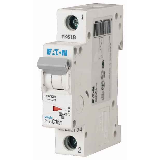 Jistič Eaton PL7-D16/1 10 kA D 16 A