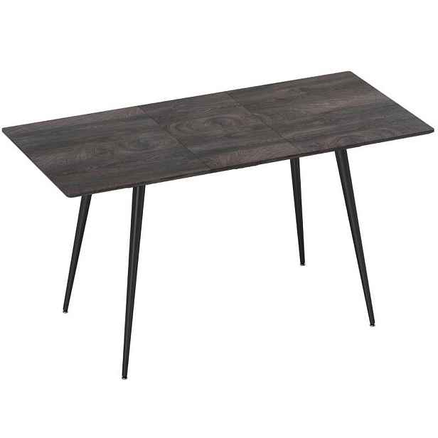 Redom JÍDELNÍ stůl 120-160/75/77 cm rozkládací pro 6-8 osob s ocelovým rámem, Šedá