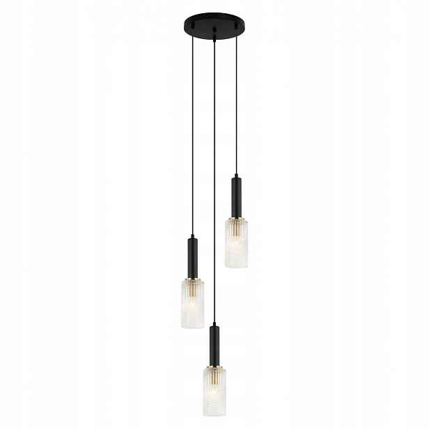 Perola Závěsná lampa Černá Zlatá Vertikální 3xE14 40W IP20