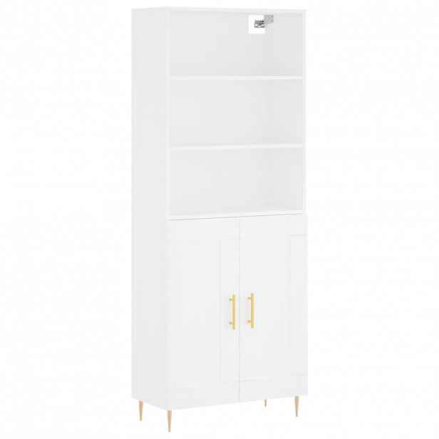 vidaXL Skříň highboard bílá 69,5 x 34 x 180 cm kompozitní dřevo