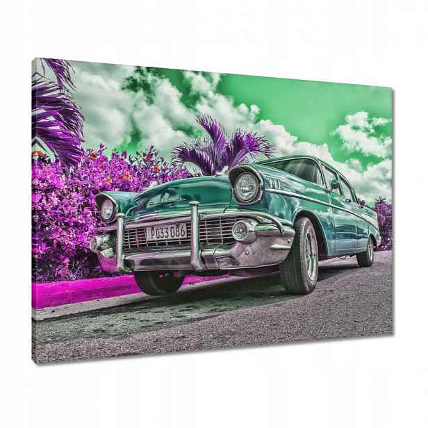Obrazy 80x60 Klasické auto v tyrkysové barvě