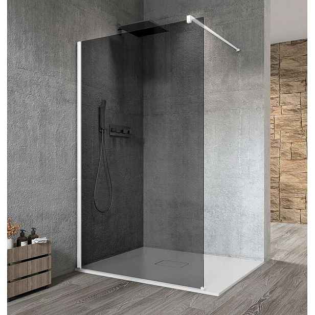 Gelco Vario - Sprchová stěna Walk-In, 110 cm, Coated Glass, bílá/kouřové sklo GX1311GX1015