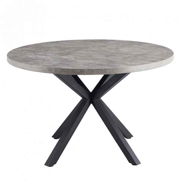 Jídelní stůl MEDOR Tempo Kondela Beton šedý, 120 cm