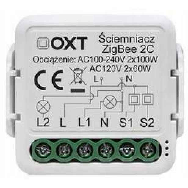 Modul Oxt mini stmívač 2 obvody ZigBee Tuya T266