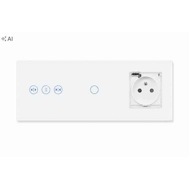Ovládač Rolet Wifi Dotykový Spínač Skleněná Hermetická Zásuvka Pro Tuya