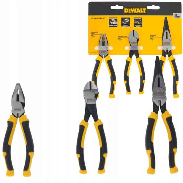 Sada Kleští 3 Ks Boční Prodloužené Univerzální Crv Dewalt DWHT82813-0