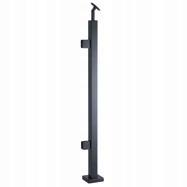 Startovací sloupek pro skleněné zábradlí 110 cm Antracit 40x40 mm Loft