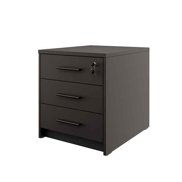 Uzamykatelná komoda pod tiskárnu NEJBY GIANNI, hloubka 60 cm, antracit