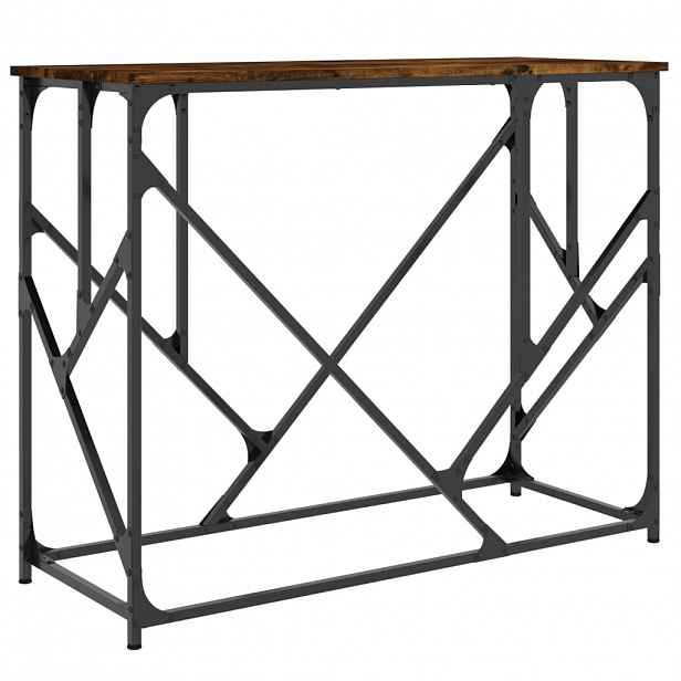 vidaXL Konzolový stolek kouřový dub 100 x 40 x 80 cm kompozitní dřevo